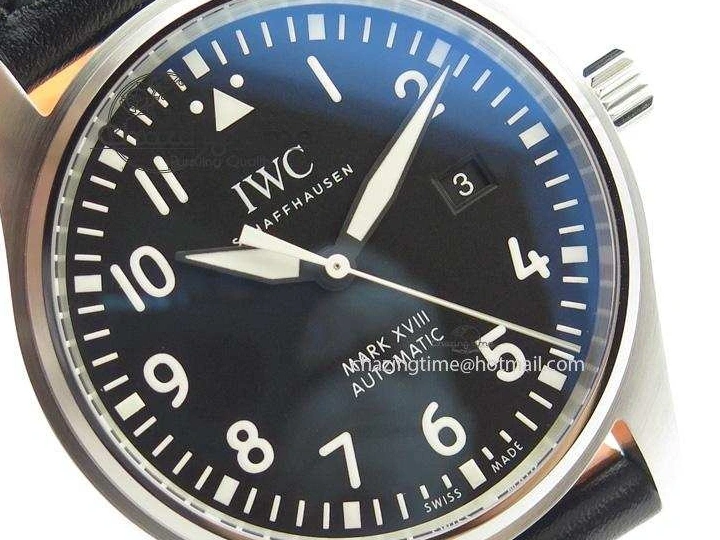 MIROTIME 0212 Mark XVIII IW327001 V6F Best Edition Black Dial On Black Leather Strap A Tailored 7307